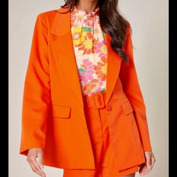 Sugar + Lips Orange Blazer - Picture 1 of 13